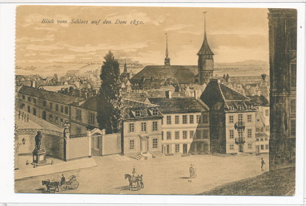 Königsberg (Pr.), Blick vom Schloss auf den Dom 1850