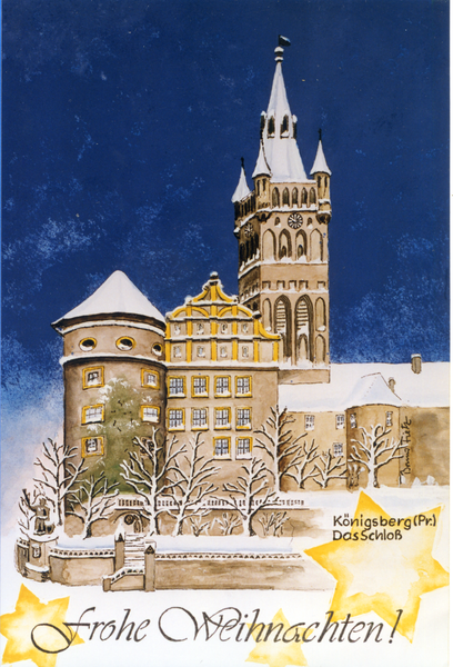 Königsberg (Pr.), Das Schloss, Weihnachts-Grußkarte