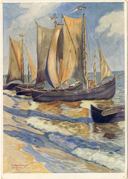Kurische Nehrung, Kurenkähne, Gemälde