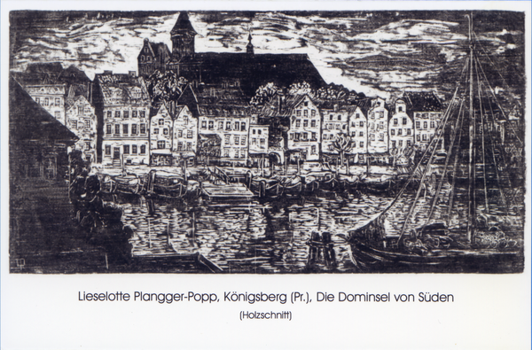 Königsberg (Pr.), Dominsel von Süden, Holzschnitt