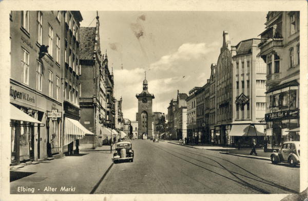 Elbing, Alter Markt mit Markttor