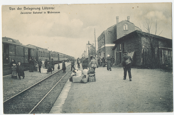 Widminnen, zerstörter Bahnhof