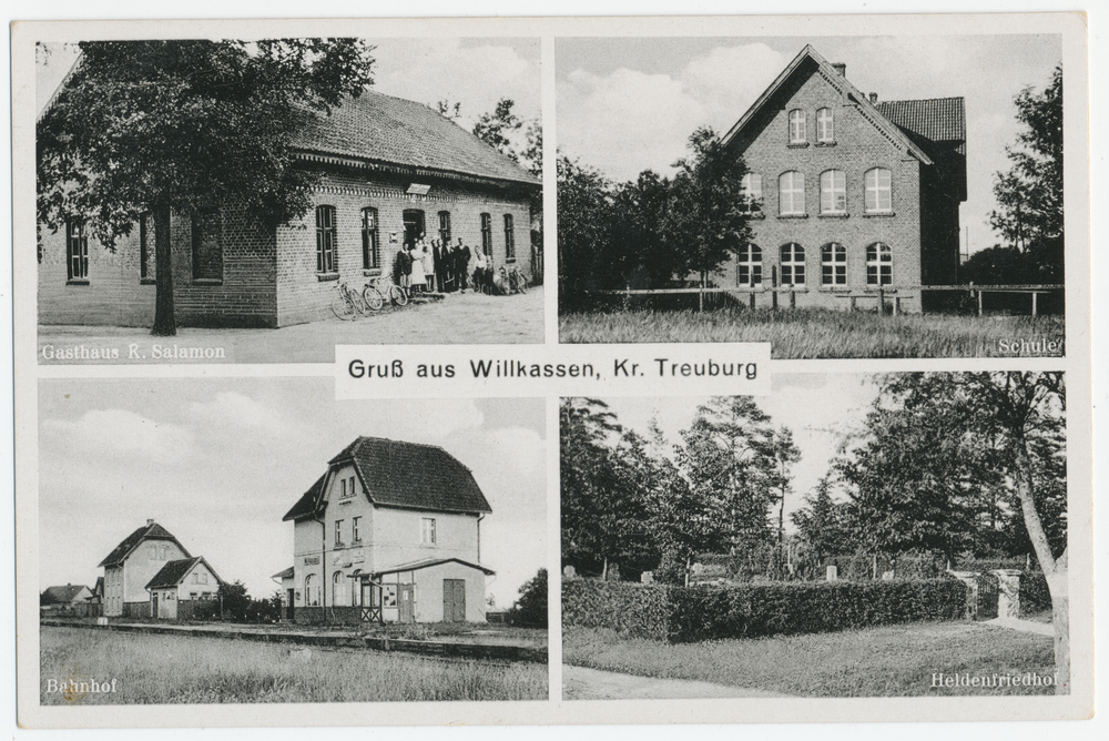 Willkassen, Gasthaus, Schule, Bahnhof, Heldenfriedhof