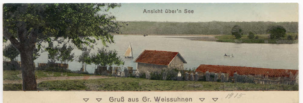 Groß Weissuhnen, Ansicht über den See