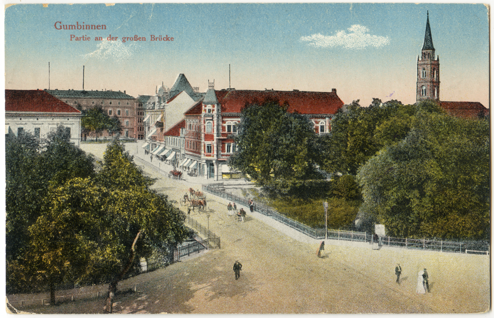 Gumbinnen, Partie an der großen Brücke