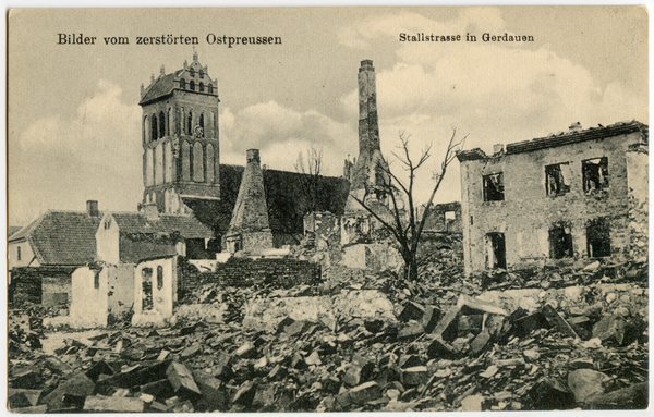 Gerdauen, Stallstraße, Zerstörungen