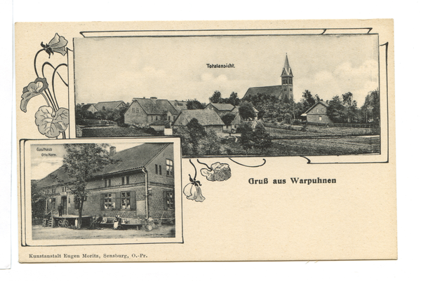 Warpuhnen, Ortsansicht, Gasthaus Otto Korn (??)