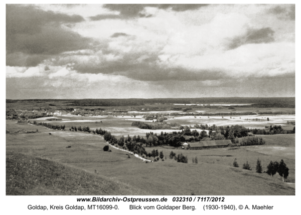 Goldap, Blick vom Goldaper Berg