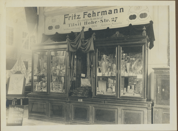 Tilsit, Gewerbeausstellung 1905, Aussteller: Goldschmied Fritz Fehrmann Hohe Straße 27