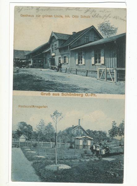 Schönberg, Gasthaus zur grünen Linde Inh. Otto Schulz, Restaurationsgarten