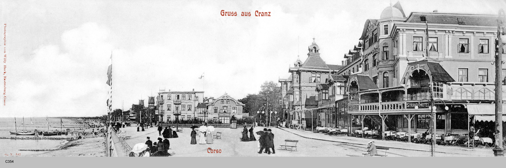 Cranz, Panoramabild und Corso