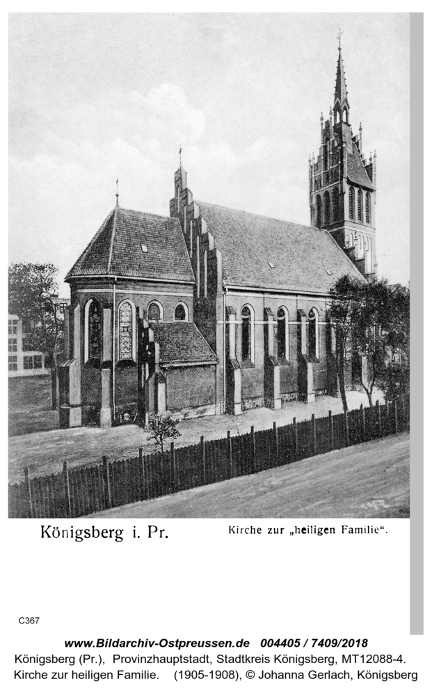 Königsberg, Kirche zur heiligen Familie