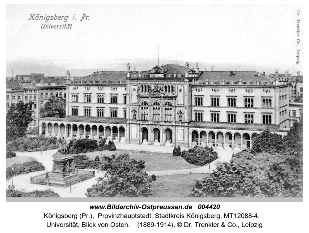 Königsberg, Universität, Blick von Osten