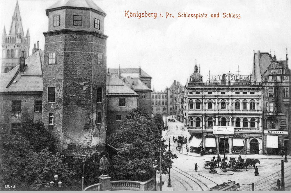Königsberg, Blick über den Münzplatz in die Schloßstraße