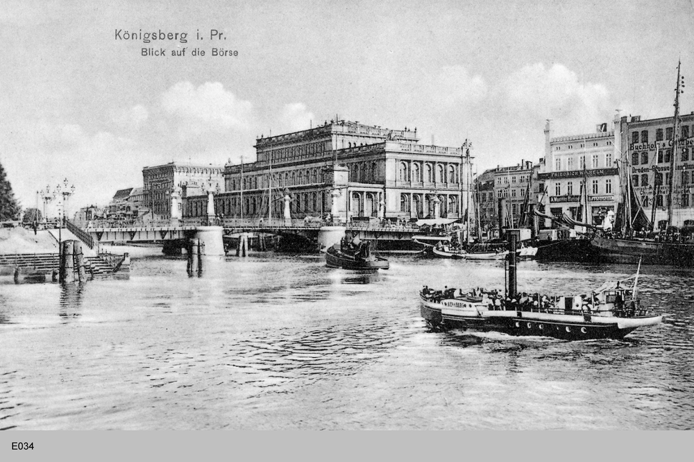 Königsberg, Pregel mit Blick auf die Börse