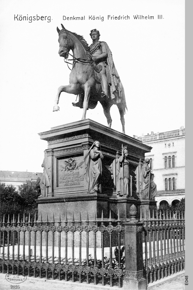 Königsberg, Friedrich Wilhelm Denkmal und Universität