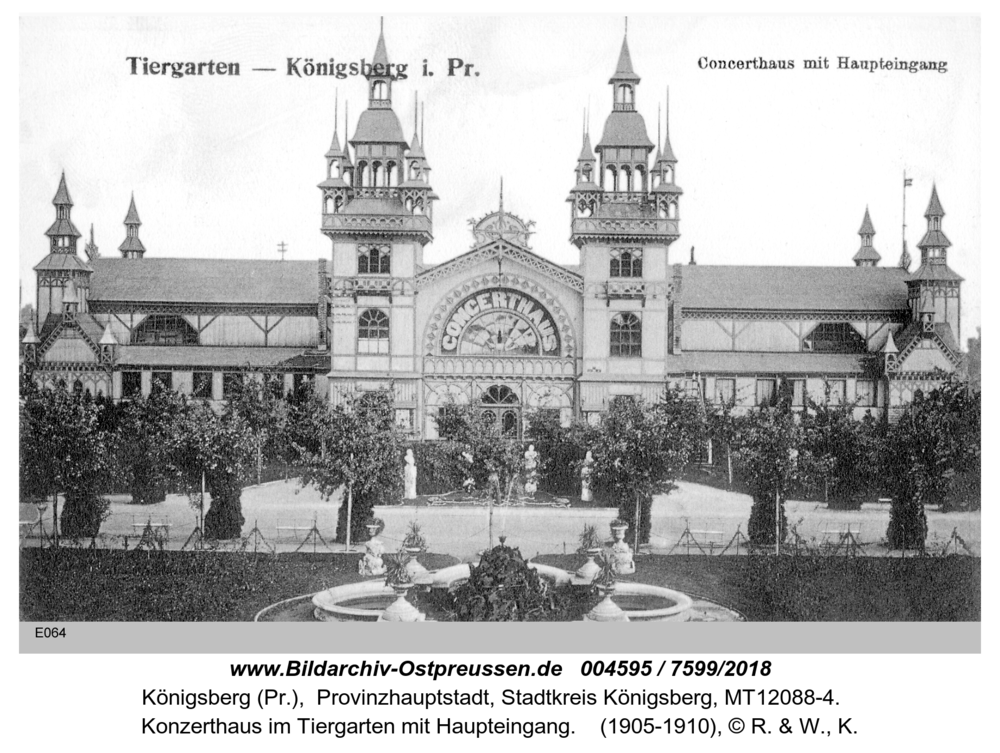 Königsberg, Konzerthaus im Tiergarten mit Haupteingang