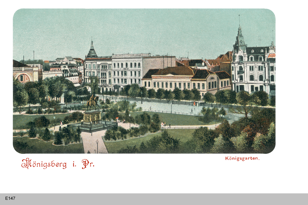 Königsberg, Königsgarten mit Denkmal Friedrich Wilhelm III