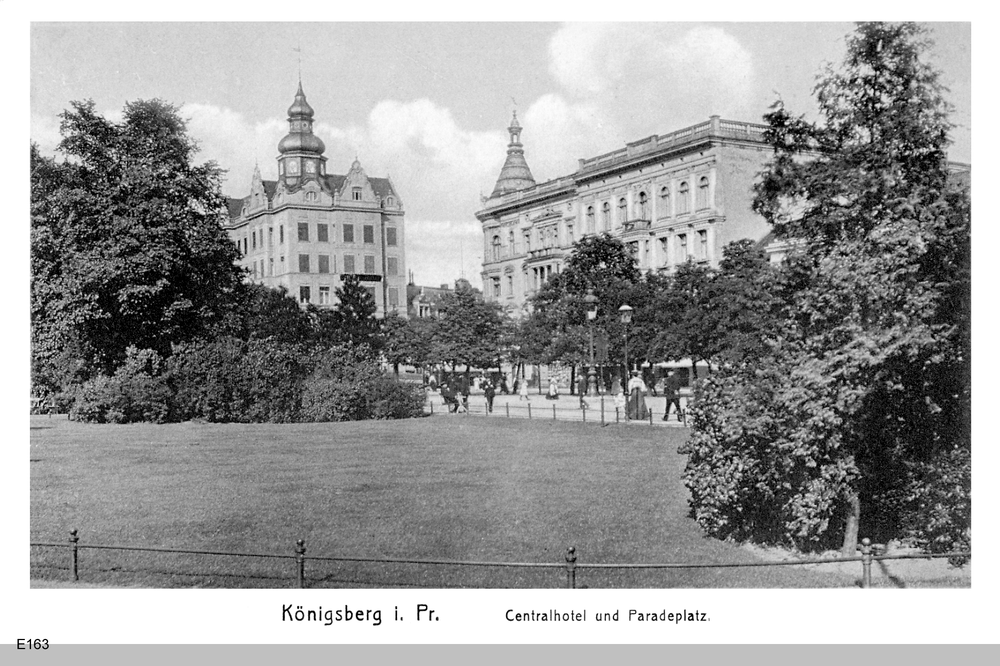 Königsberg, Paradeplatz mit Blick auf Centralhotel