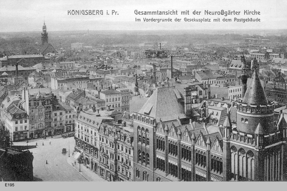 Königsberg, Panoramablick vom Turm der Schlosses