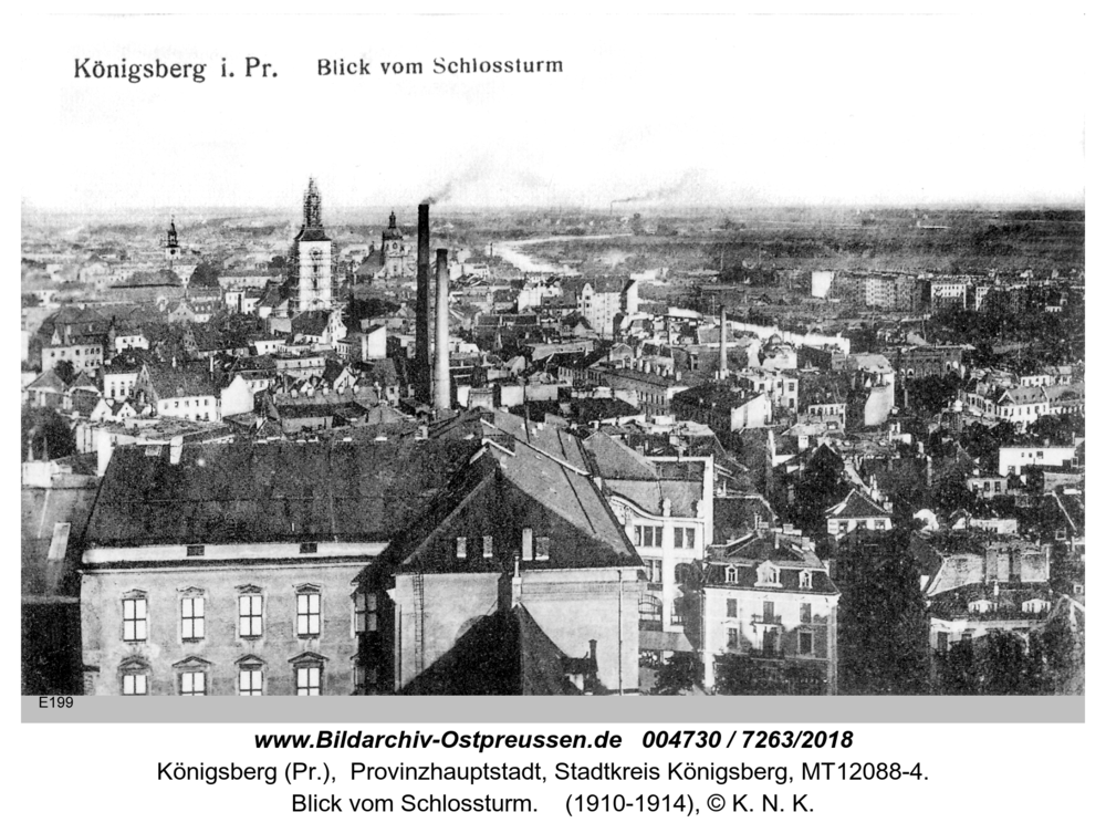 Königsberg, Blick vom Schlossturm