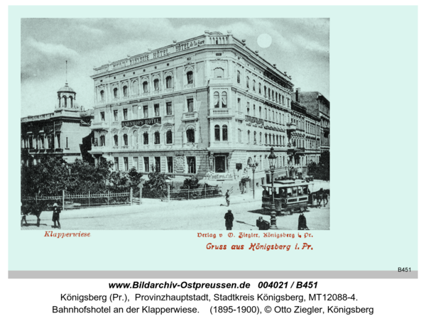 Königsberg, Bahnhofshotel an der Klapperwiese