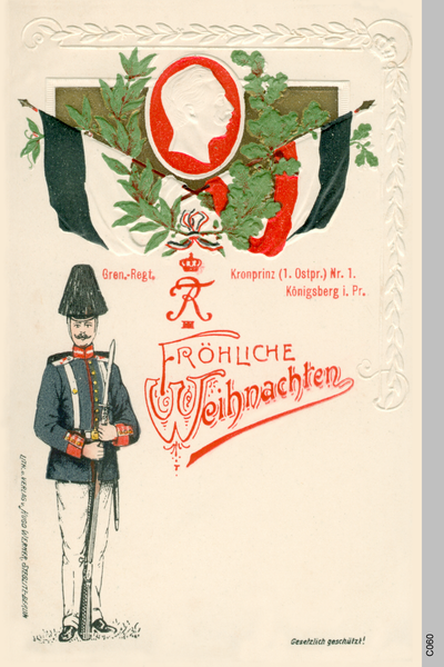 Königsberg, Grenadier Regiment Kronprinz I, Grußpostkarte