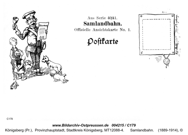 Offizielle Ansichtskarte Nr.1 40/41, Samlandbahn