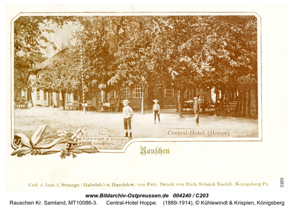 Rauschen, Central-Hotel Hoppe