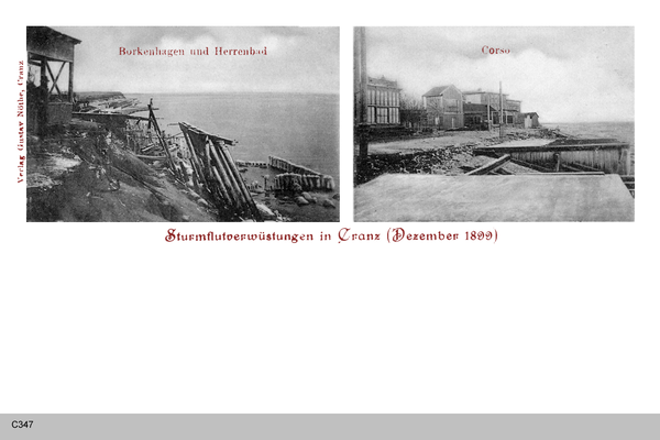 Cranz, Sturmschaden 1899