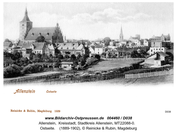 Allenstein, Ostseite