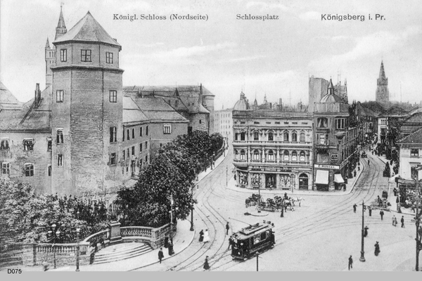 Königsberg, Blick über den Münzplatz in die Schloß - u. Junkerstraße