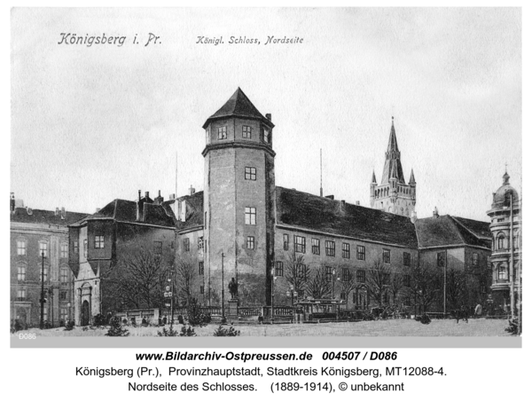 Königsberg, Nordseite des Schlosses