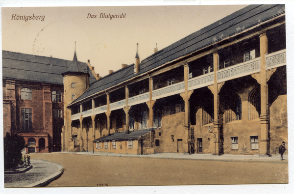Königsberg, Inneres des Schlosshofes mit Blutgericht