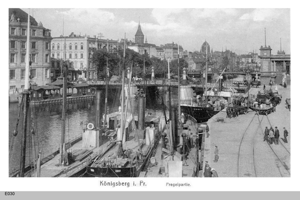 Königsberg, Pregel mit Grüner Brücke