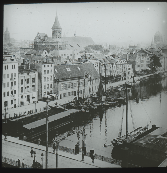 Königsberg, Köttelbrücke, Dom und Synagoge