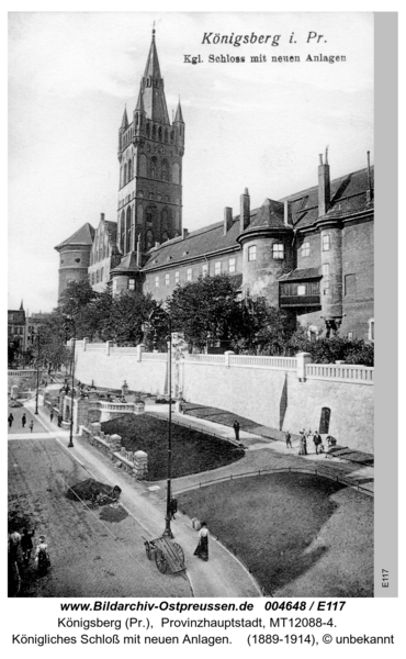 Königsberg, Königliches Schloß mit neuen Anlagen