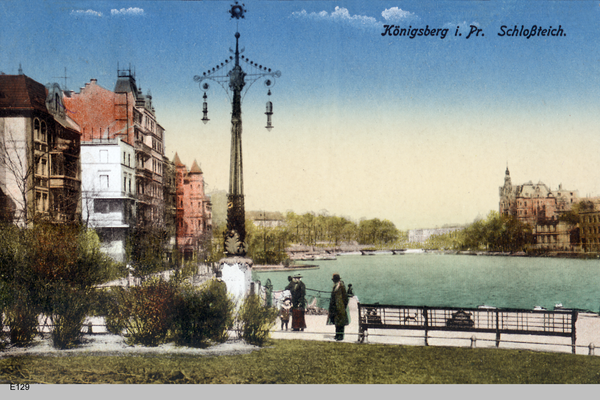 Königsberg, Schloßteich, coloriert
