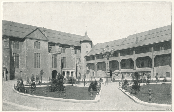 Königsberg (Pr.), Innerer Schlosshof mit Weinrestaurant Blutgericht