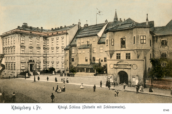 Königsberg, Königliches Schloss an der Ostseite mit Schlosswache