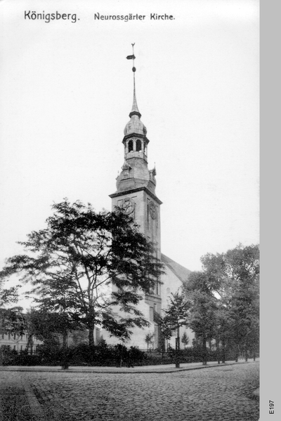 Königsberg, Neuroßgärter Kirche und Vorplatz