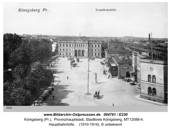 Königsberg, Hauptbahnhöfe