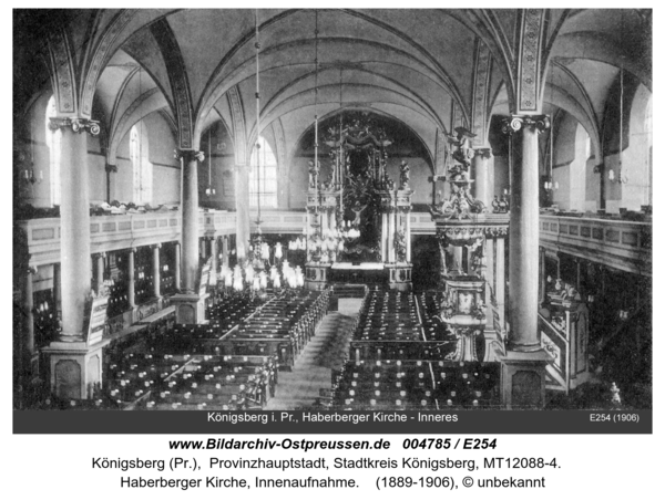 Königsberg, Haberberger Kirche, Innenaufnahme