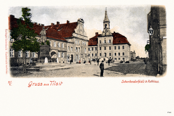 Tilsit, Schenkendorfplatz und Rathaus