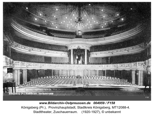 Königsberg (Pr.), Stadttheater, Zuschauerraum