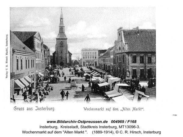 Insterburg, Wochenmarkt auf dem "Alten Markt "