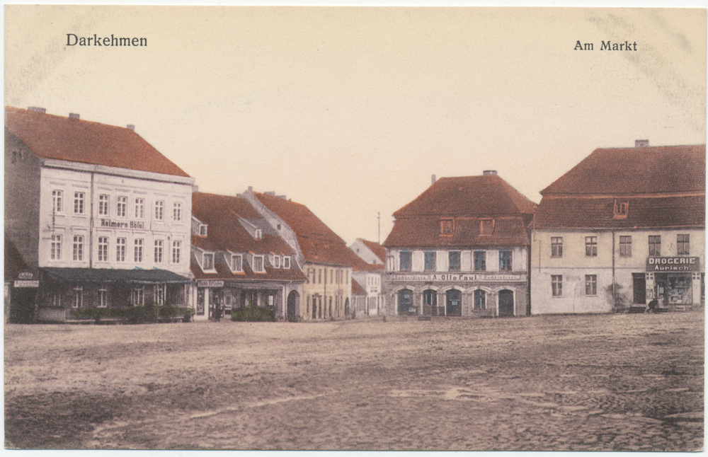 Darkehmen, Markt mit Hotel Reimers Höfe