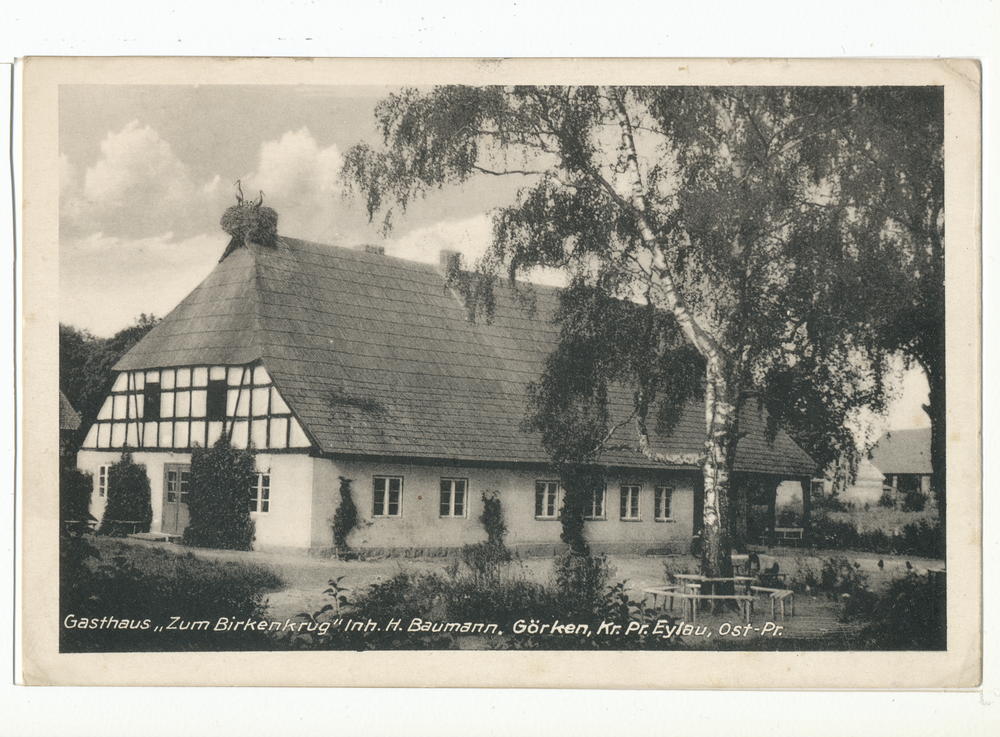 Görken Kr. Preußisch Eylau, ehemaliger Krug, Gasthaus "Zum Birkenkrug"