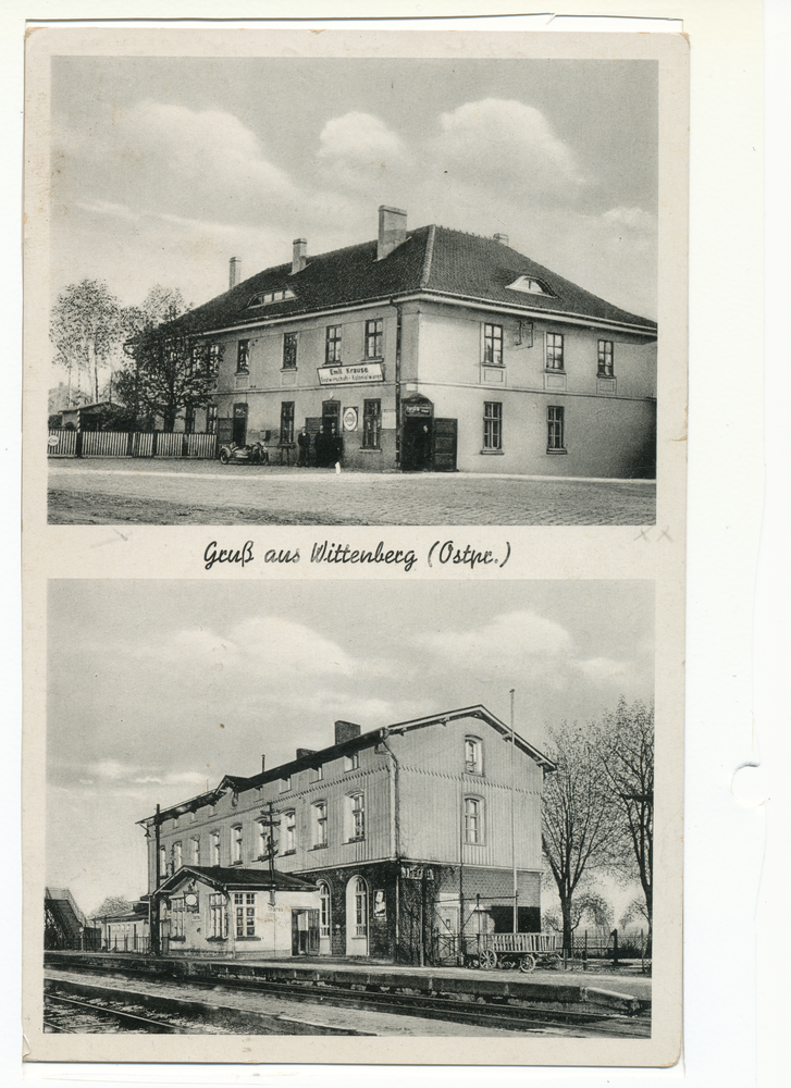 Wittenberg Kr. Preußisch Eylau, Gasthaus, Bahnhof  Tharau