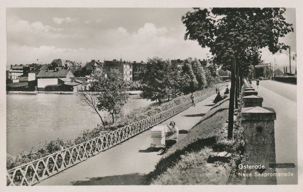 Osterode (Ostpr.), Drewenzsee, Bucht und Uferpromenade